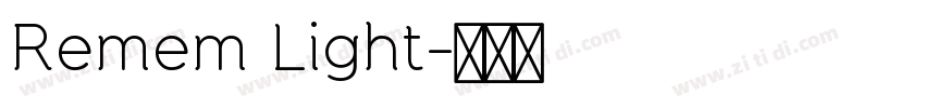 Remem Light字体转换